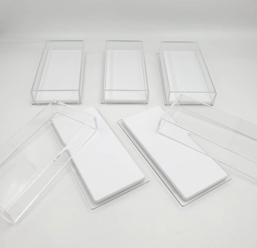 Single Matte White Lash Tile with Clear Cover