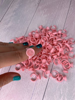 Pink Glue Rings (100 pcs)