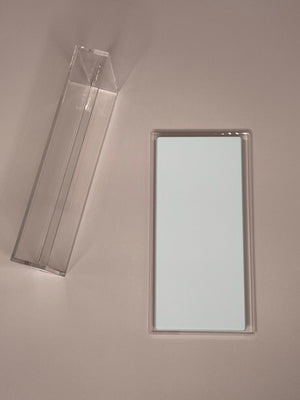 Single Matte White Lash Tile with Clear Cover